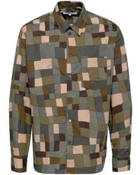 Maison Kitsuné - Geometric-Print Shirt - Lyst