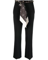 Elisabetta Franchi - Pantalon Court À Détail De Foulard - Lyst