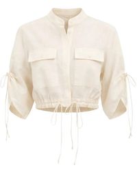 Hevron - Eva Blouse Met Trekkoord Afwerking - Lyst