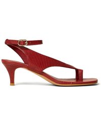 Twinset - Lizard-Effect Sandals - Lyst