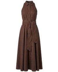 Toccin - Chelsea Tie-Front Shirt Midi Dress - Lyst