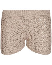 ELY ELY - Open Knit Shorts - Lyst