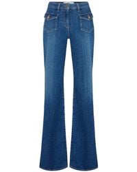 Elisabetta Franchi - Bell-Bottom Jeans With Small Pockets - Lyst