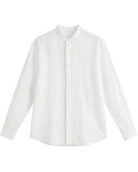 Seventy - Band-Collar Linen Shirt - Lyst