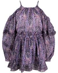 Isabel Marant - Schulterfreies Kleid mit Paisley-Print - Lyst
