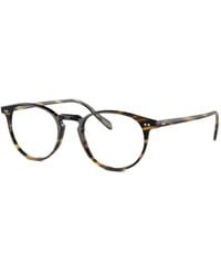 Oliver Peoples - Brille Mit Rundem Gestell - Lyst