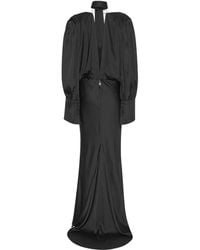 ROTATE BIRGER CHRISTENSEN - Chiffon Long-Sleeve Maxi Dress - Lyst