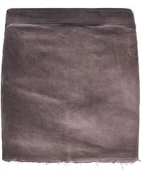 Rick Owens - Minijupe En Jean À Bords Francs - Lyst