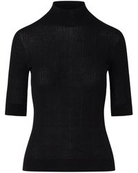 Liu Jo - Wool Top With Rhinestones - Lyst
