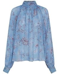 Nicholas - Solene Floral-Print High-Neck Top - Lyst