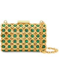 Oscar de la Renta - Mini Saturn Malachite-Embellished Cage-Style Clutch Bag - Lyst