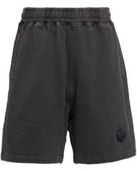 A Bathing Ape - Embroidered-logo Cotton Shorts - Lyst