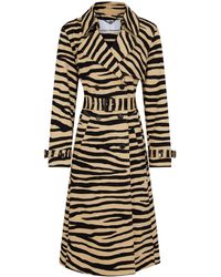Rabanne - Tiger-print Belted Trench Coat - Lyst