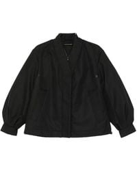 MACRON - Balloon-Sleeve V-Neck Oversized Jacket - Lyst