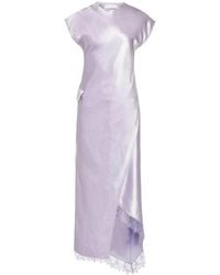 JW Anderson - Asymmetric Lace Trim Layered Dress - Lyst