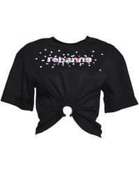 Rabanne - Sequin-Logo Ring-Detail T-Shirt - Lyst