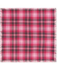 Eric Bompard - Checked Fringed Scarf - Lyst