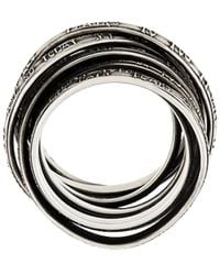 Werkstatt:münchen - Craved Text Detail Ring - Lyst
