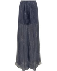 Rochas - Pantalones acampanados con hilo metalizado - Lyst