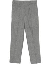 Paolo Pecora - Pressed-Crease Wool Trousers - Lyst