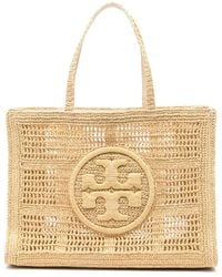 Tory Burch - Ella Große Rafia -Tasche - Lyst