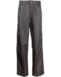 Prada - Triangle-Logo Straight-Leg Trousers - Lyst