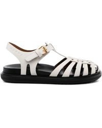 Marni - 's Leather Platform Sandals - Lyst