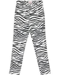 Mc2 Saint Barth - Schmale Belleville Jeans Mit Zebra-Print - Lyst