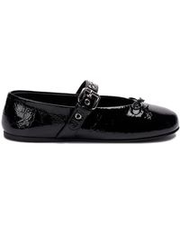 Miu Miu - Leather Ballerina Shoes - Lyst