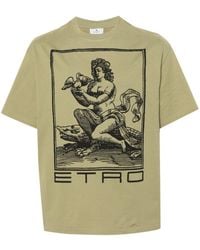 Etro - T-shirt Met Grafische Print - Lyst