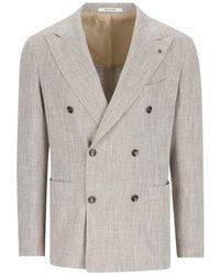 Tagliatore - Double-Breasted Button Blazer - Lyst