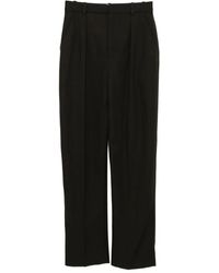 Lemaire - Pleated Straight-Leg Trousers - Lyst