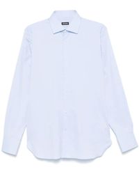 ZEGNA - Textured Cotton Spread-Collar Shirt - Lyst