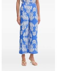 Lola Casademunt - Damask-Print Wide-Leg Trousers - Lyst