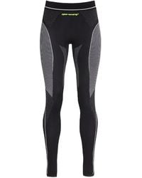 Off-White c/o Virgil Abloh - Striped Panelled Leggings - Lyst