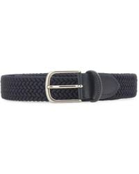 Alberto Luti - Woven Leather-Trim Belt - Lyst