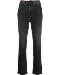 Jacob Cohen - Bestickte Cropped-Jeans - Lyst