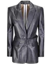 S.w.o.r.d 6.6.44 - Belted Leather Jacket - Lyst