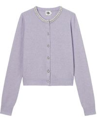 B+ AB - Faux-Pearl Embellished Cardigan - Lyst