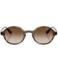 Vogue Eyewear - Tortoiseshell-Effect Round-Frame Sunglasses - Lyst