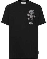 Philipp Plein - Embroidered Round Neck T-Shirt Strass Teddy Bear - Lyst
