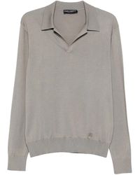 Dolce & Gabbana - Collared Long-Sleeve T-Shirt - Lyst