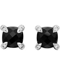 David Yurman - Petite Chatelaine オニキス&ダイヤモンド ピアス 6mm スターリングシルバー - Lyst