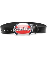 DSquared² - Logo-buckle Leather Belt - Lyst