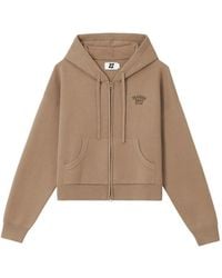 Izzue - Logo-Embroidered Zip-Up Hoodie - Lyst