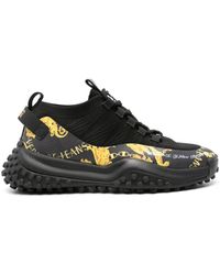 Versace - Chain Couture-print Sneakers - Lyst