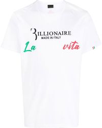 Billionaire - Logo-print Round-neck T-shirt - Lyst
