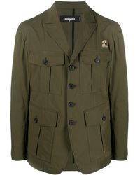 DSquared² - Cargo-pockets Buttoned Military Jacket - Lyst