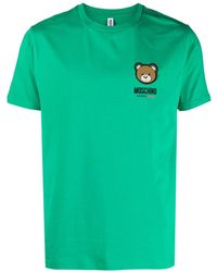Moschino - Teddy Bear-patch Mélange T-shirt - Lyst
