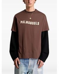 Palm Angels - Logo-Print Double-Layer T-Shirt - Lyst